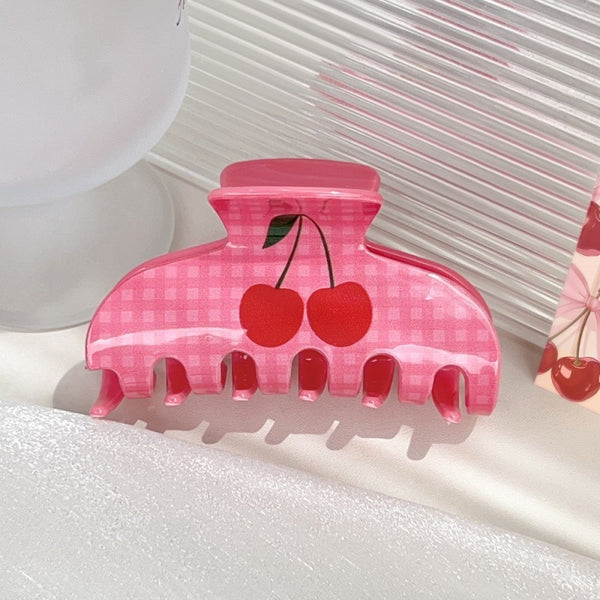 CHERRY OVAL HAIR CLAW CLIPS | 40H975
