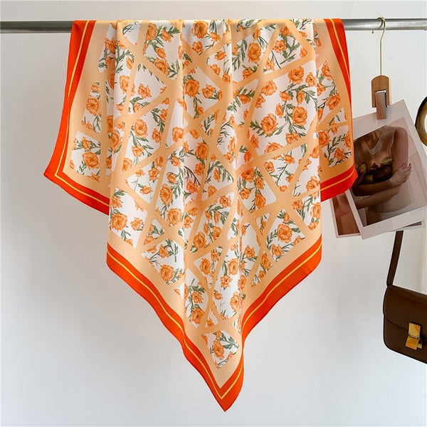 OVERSIZED FLORAL PRINT BANDANA SCARF WRAP | 40SC670