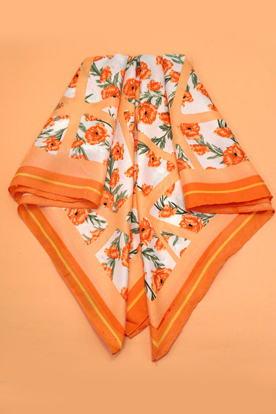 OVERSIZED FLORAL PRINT BANDANA SCARF WRAP | 40SC670