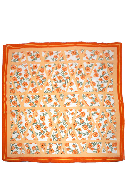 OVERSIZED FLORAL PRINT BANDANA SCARF WRAP | 40SC670