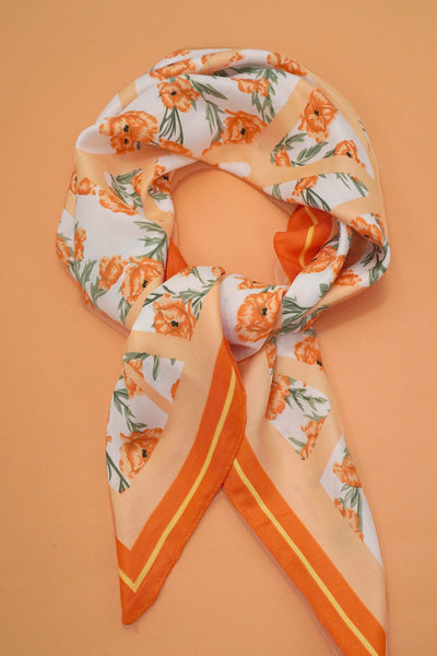 OVERSIZED FLORAL PRINT BANDANA SCARF WRAP | 40SC670
