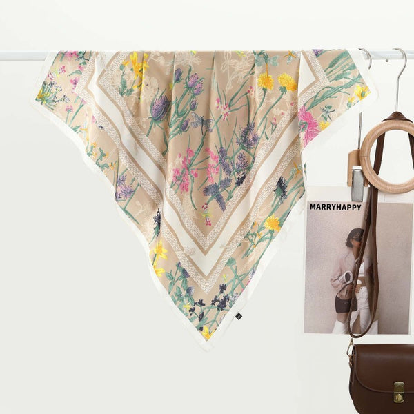 LARGE PRINT SILKY FEEL BANDANA SCARF | 40SC673
