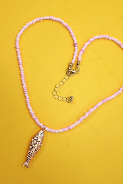 18K STAINLESS STEEL TARNISH FREE FISH NECKLACE | 40NK9537