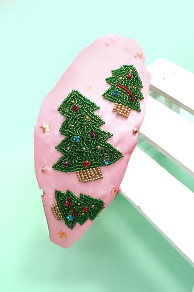 CHRISTMAS TREE HOLIDAY SEED BEAD HEADBAND | 91H25720