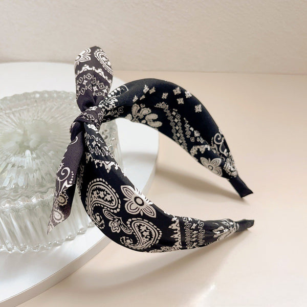 WIDE BOW BOHO PAISLEY HEADBAND HAIR BAND | 40HB184
