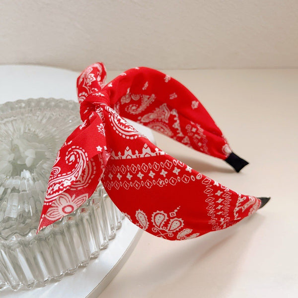WIDE BOW BOHO PAISLEY HEADBAND HAIR BAND | 40HB184