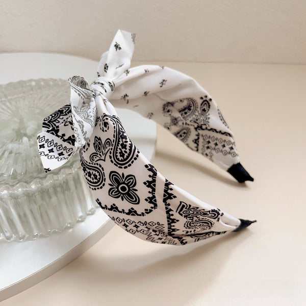WIDE BOW BOHO PAISLEY HEADBAND HAIR BAND | 40HB184
