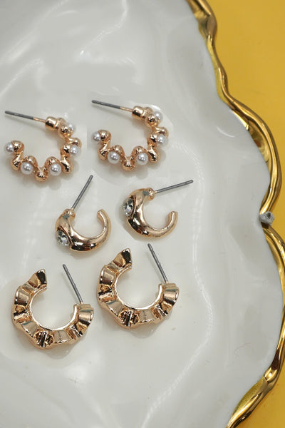 MULTI CLASSIC HOOP TRIO EARRINGS | 80E6916