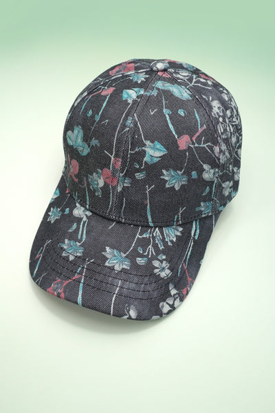 FLORAL JEAN CASUAL BASEBALL CAP | 40HW741