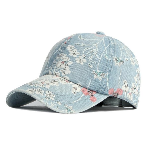 FLORAL JEAN CASUAL BASEBALL CAP | 40HW741