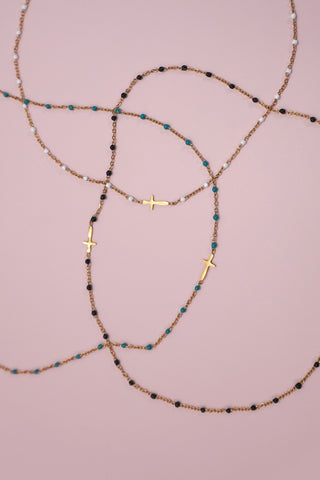 18K STAINLESS STEEL TARNISH FREE CROSS NECKLACE | 40NK9539