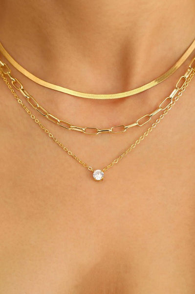18K STAINLESS STEEL TARNISH FREE LAYERED NECK | 40NK9540