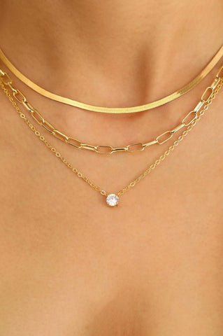 18K STAINLESS STEEL TARNISH FREE LAYERED NECK | 40NK9540
