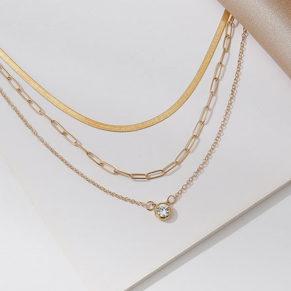 18K STAINLESS STEEL TARNISH FREE LAYERED NECK | 40NK9540