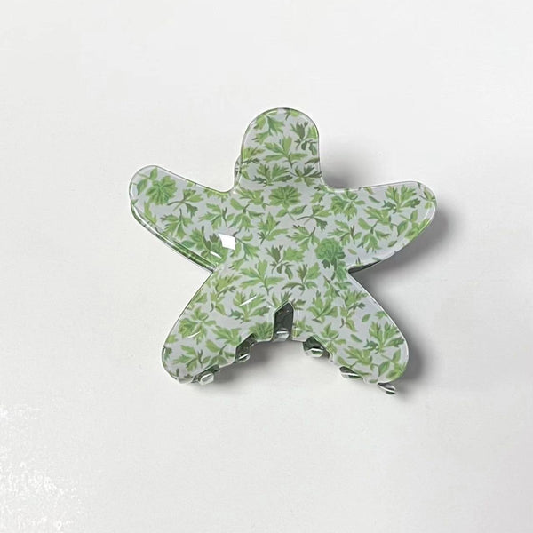 FLOWER FLORAL STARFISH HAIR CLAW CLIPS | 40H979