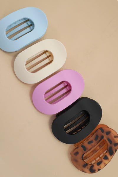 Jumbo Lay Flat Oval Hair Claw Clips Secure Styling | 40H982