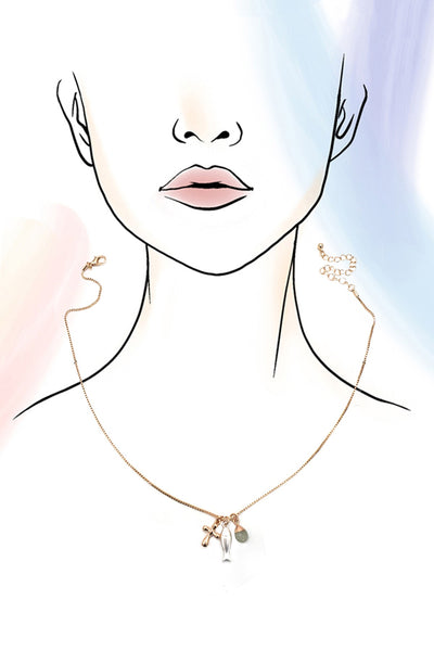 SEA LIFE GOLDFISH CLUSTER CHARM NECKLACE | 80N92122