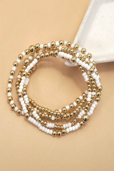 MULTI LAYER BALL CHAIN BEADED BRACELET | 40B5177