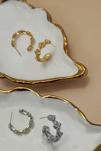 18K STAINLESS STEEL WATERPROOF TARNISH FREE HOOPS | 40E400