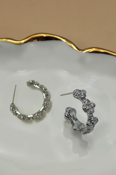 18K STAINLESS STEEL WATERPROOF TARNISH FREE HOOPS | 40E400