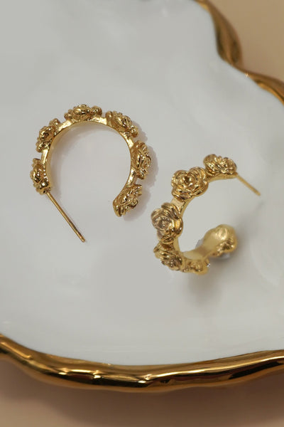 18K STAINLESS STEEL WATERPROOF TARNISH FREE HOOPS | 40E400