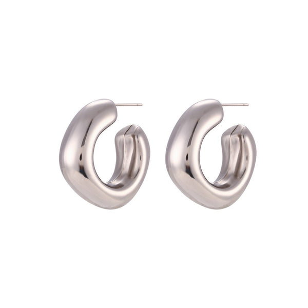 18K STAINLESS STEEL WATERPROOF TARNISH FREE HOOPS | 40E405