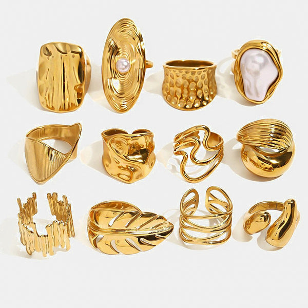 18K STAINLESS STEEL TARNISH FREE  RINGS | 40R111