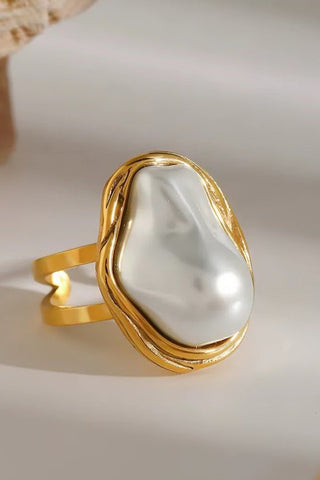 18K STAINLESS STEEL TARNISH FREE PEARL RINGS | 40R120