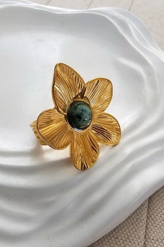 18K STAINLESS STEEL TARNISH FREE FLOWER RINGS | 40R115