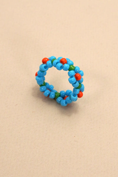HANDMADE BEADED FLOWER STRETCH RINGS | 40R113