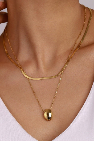 18K STAINLESS STEEL TARNISH FREE LAYERED NECKLACE | 40NK9550