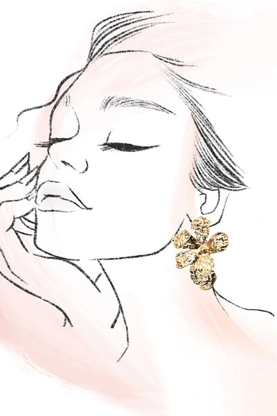 STATEMENT FLOWER STUD EARRINGS | 40E413