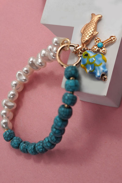 MULTI BEADED PORCELAIN FISH CERAMIC BRACELETS | 80B1365