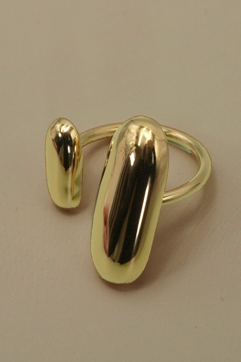 STYLISH GOLD CHUNKY OPEN RING | 40R130