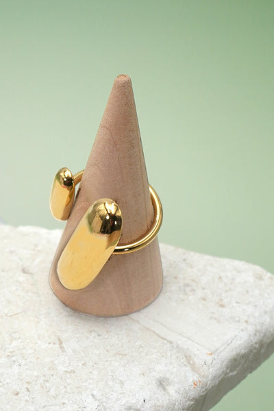 STYLISH GOLD CHUNKY OPEN RING | 40R130
