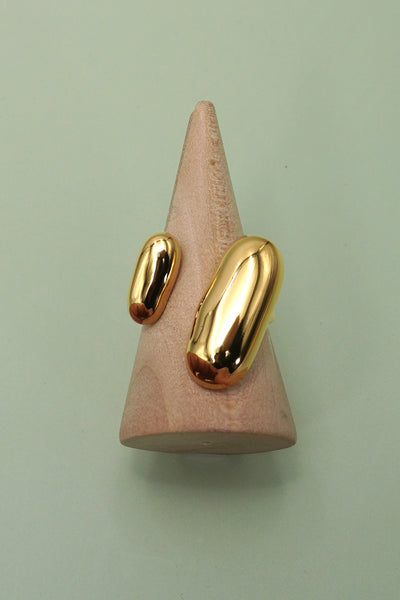 STYLISH GOLD CHUNKY OPEN RING | 40R130