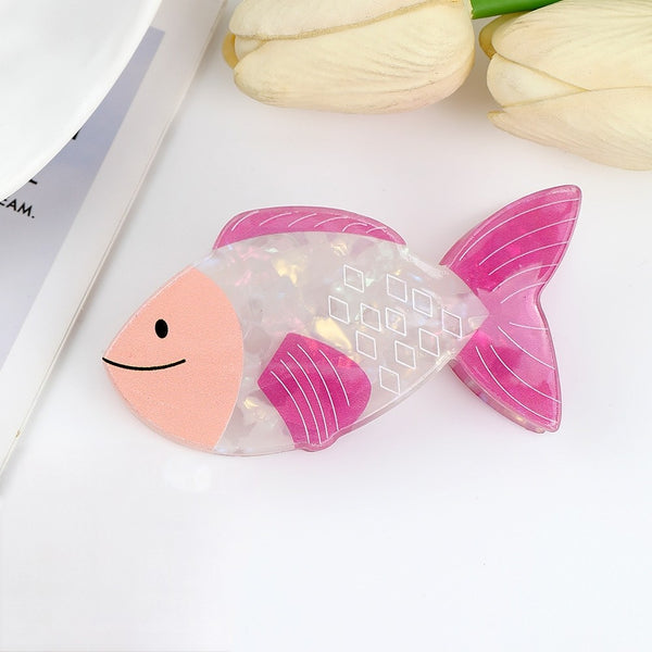 JUMBO VIBRANT OCEAN SEA FISH HAIR CLAW CLIPS | 40H987