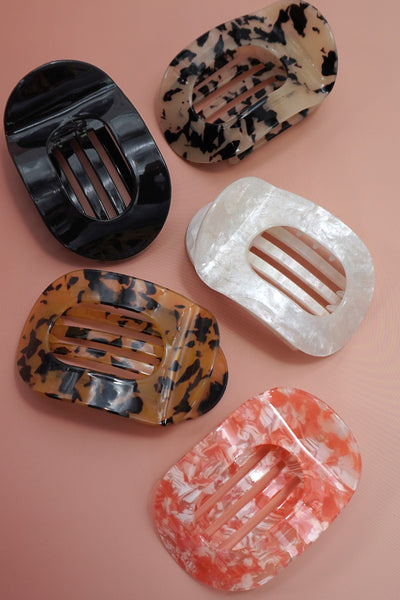 Jumbo Lay Flat Oval Hair Claw Clips Secure Styling | 40H993