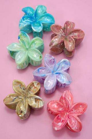 FLOWER POP COLOR HAIR CLAW CLIPS | 40H999