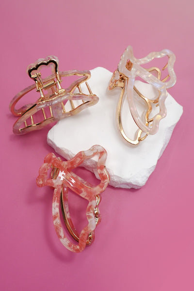 JUMBO OPEN BUTTERFLY HAIR CLAW CLIPS | 40H1000