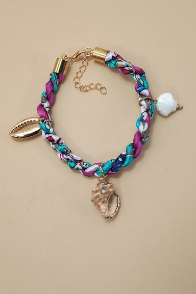 18K STAINLESS STEEL SCARF CHARM BRACELET | 40B5192