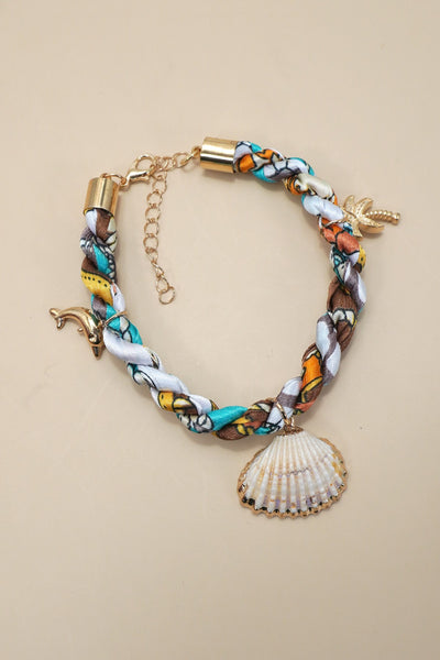 18K STAINLESS STEEL SCARF CHARM BRACELET | 40B5192