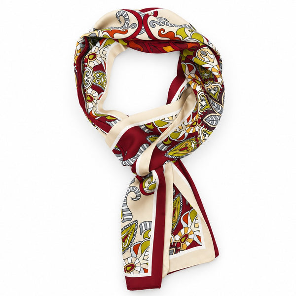 Elegant Printed Skinny Scarf Twilly & Belt Tie | 40SC742