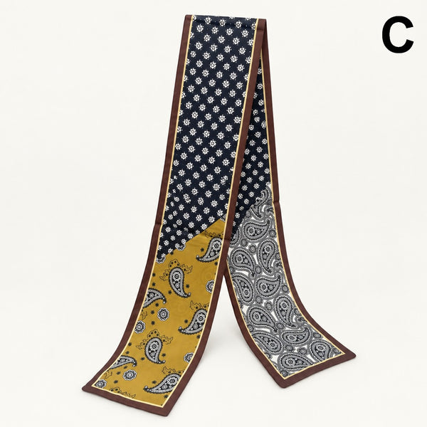 Elegant Printed Skinny Scarf Twilly & Belt Tie | 40SC742