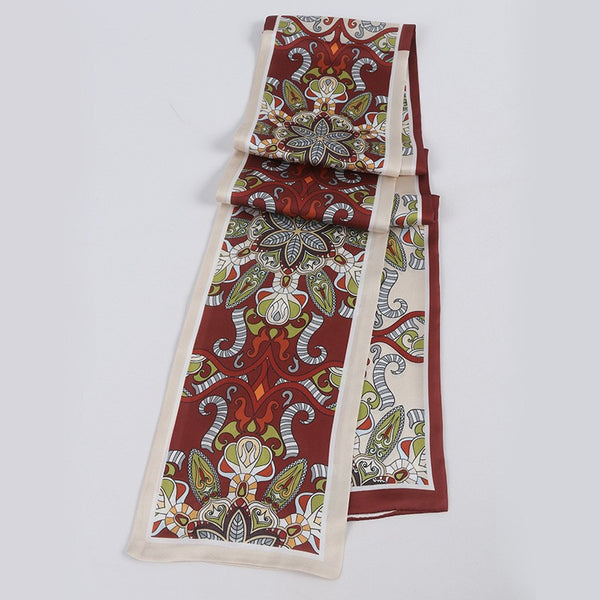 Elegant Printed Skinny Scarf Twilly & Belt Tie | 40SC742