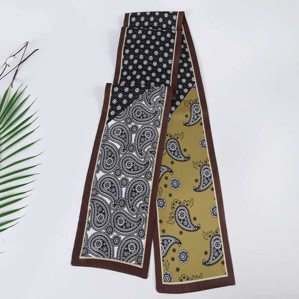 Elegant Printed Skinny Scarf Twilly & Belt Tie | 40SC742