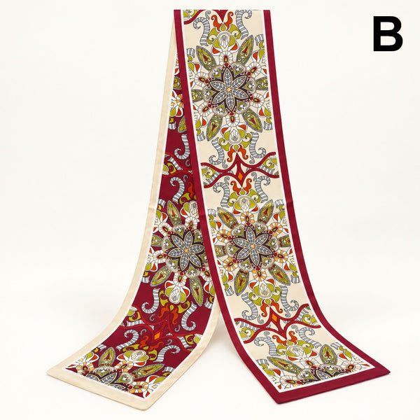 Elegant Printed Skinny Scarf Twilly & Belt Tie | 40SC742