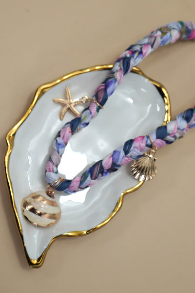 18K STAINLESS STEEL SCARF CHARM NECKLACE | 40NK9556