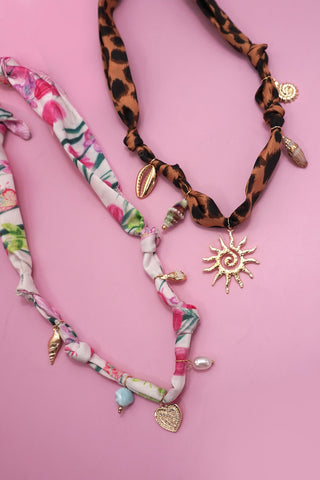 18K STAINLESS STEEL SCARF CHARM NECKLACE | 40NK9559