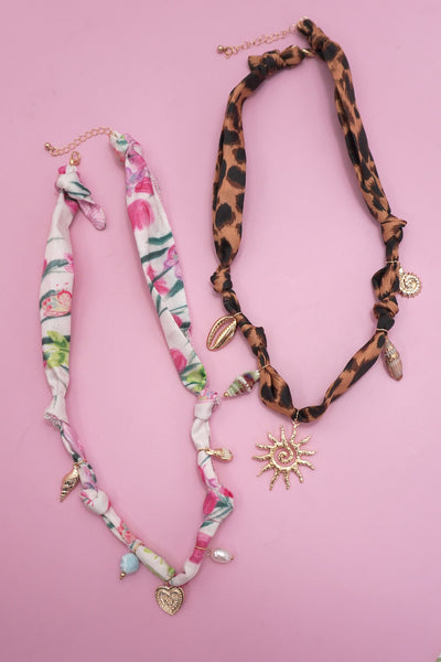 18K STAINLESS STEEL SCARF CHARM NECKLACE | 40NK9559